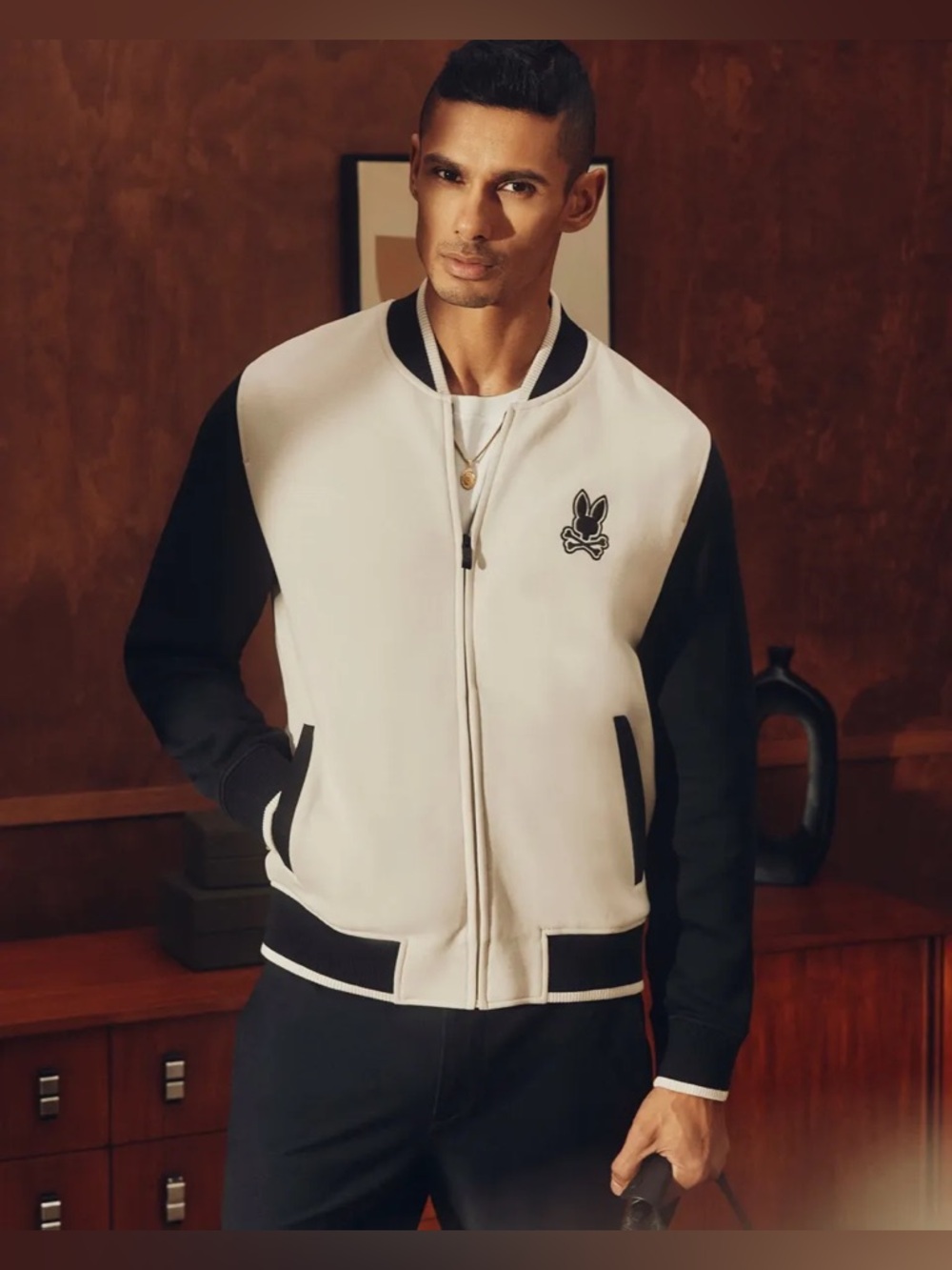 Psycho Bunny MENS CRETE COLOR BLOCK BOMBER - B6J421F200 NWOT